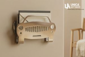 Modern Eco-Friendly Portable Metal Wall Mounted Multifunction News Holder Letter Rack Cutout Design Entryway <b>Hooks</b> <b>Rails</b> <b>Hook</b> - Product Image 1