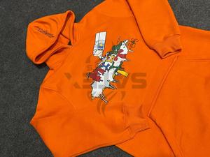 Nouveau design, sweat à capuche personnalisé délavé, impression sérigraphique, 100% coton, pull-over, coupe ample, effet vintage, pour hommes - Product Image 2