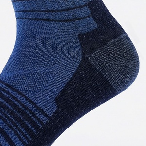 Blue Crew <b>Socks</b> Striped Pattern Breathable Polyester Spandex <b>Running</b> Athletic <b>Socks</b> for Adults Spring Season - Product Image 5