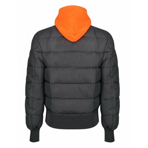 Veste d'hiver pour homme, fine, imperméable, personnalisée, décontractée, avec capuche, logo sur le devant, design réversible - Product Image 3