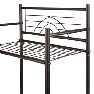 Scaffale portaoggetti in ferro a 3 livelli, finitura bronzo lucidato a olio - Product Image 4