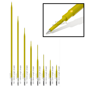 Lot de 8 aiguilles de micro-dissection jaunes Colorado de haute qualité, électrodes en tungstène à pointes droites et aiguisées avec tige de 2,4 mm - Product Image 5