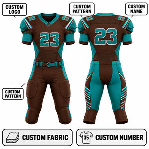Maillot de football américain personnalisé pour homme adulte, impression par sublimation, polyester respirant, col en V, manches courtes, uniforme d'équipe ajusté - Product Image 4