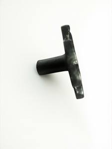 Bouton d'armoire décoratif en fer à fleurs avec revêtement en poudre noir Poignée de tiroir Quincaillerie de meuble rustique vintage 1.75 pouces - Product Image 4