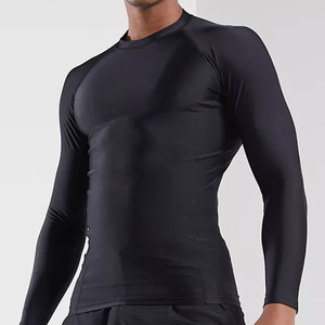 <b>For</b> Custom Logo <b>Men's</b> <b>Compression</b> MMA Rash Guard Quick Dry UPF50+ Eco-Friendly Anti-Bacterial Breathable 160g - Product Image 1