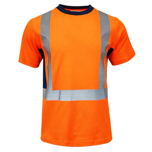 เสื้อเชิ้ตแขนยาวสะท้อนแสงแบบกำหนดเองพร้อมโลโก้เพื่อความปลอดภัยสำหรับผู้ชาย เสื้อยืดทำงานก่อสร้างแบบมองเห็นได้ชัดเจน - Product Image 1