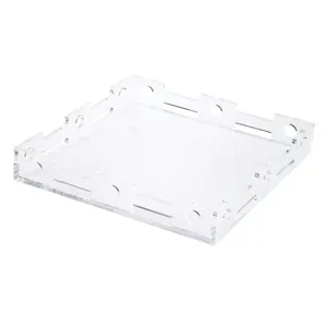 Square Acrylic Serving <b>Tray</b> Minimalist Design Clear <b>Plastic</b> Dishwasher Safe Dishes & Plates - Product Image 2