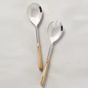 Luxury Metal <b>Salad</b> Server Collection Modern Dining <b>Tools</b> for Contemporary Tables - Product Image 5