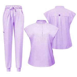 Uniformes Médicos Personalizados para Mujer, Cálidos para Invierno, Manga Larga, Transpirables, de Algodón, con Cierre Frontal, Cómodos - Product Image 4