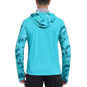 Vêtements de pêche personnalisés à manches longues pour hommes, sweat-shirt à capuche pour la pêche en plein air, séchage rapide, sweat-shirt d'été - Product Image 2