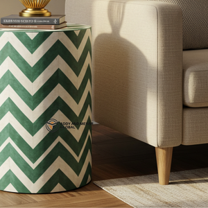 Premium Green Bone Inlay Modern Bedroom Nightstand Handmade Chevron Pattern Home Dcor - Product Image 5
