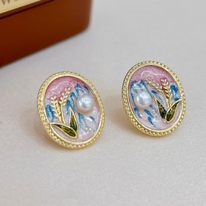 Pendientes de Perlas de Agua Dulce de Plata Pura, Estilo Surero, Moda de Verano, Accesorios con Diseño de Espiga de Trigo, Inspirados en la Pintura al Óleo, Elegantes - Product Image 2