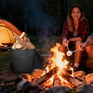 Contenitore per cenere di carbone domestico con impugnature laterali per caminetto e bracieri - Product Image 2