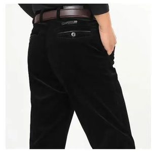 Pantalones de pana informales para hombre 2023 Joggers sueltos instalados para papá para Otoño Invierno Pantalones informales de mediana edad - Product Image 6