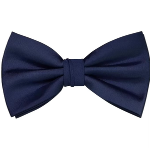Nœuds Papillon Unisexe Tendance en Soie et Polyester, Couleur Unie, Ajustables, Faits Main, Personnalisables pour Smoking, Mariage, Fête – Noir et Blanc - Product Image 2