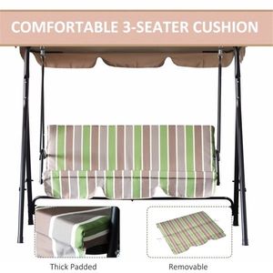 3 Seat Outdoor Patio Swing Chair for Comfort and Leisure - Product Image 5