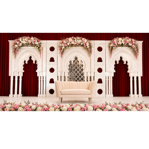 Moroccan Style Elegant 3D <b>Arch</b> Panels Wedding Stage Setup Custom Arabic Fiberglass Lightweight India - Product Image 1