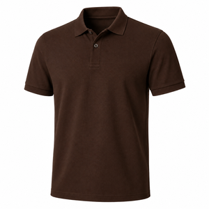 Chemise décontractée unie pour homme, idéale pour l'été, avec logo personnalisé, séchage rapide, respirante, tricotée, manches courtes, 100 % coton – Grande Vente - Product Image 1