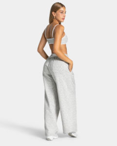 Premium Quality Women's Mid Waist Sweatpants Streetwear Winter Eco-Friendly Breathable Cotton Fleece Joggers <b>Elastic</b> Waist <b>Lace</b> - Product Image 6