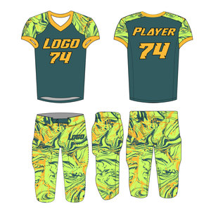 Ensemble de maillot et pantalon de football américain en twill 100 % haute qualité pour adulte, uniformes personnalisés, tailles courtes et grandes, toutes saisons, en promotion - Product Image 3