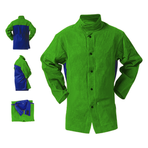 Veste de soudeur en cuir de vachette de qualité supérieure, protection robuste du corps, vêtements de travail pour la lutte contre les incendies et la construction - Product Image 5