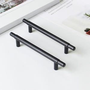 High Quality Modern Zinc Alloy T-<b>Bar</b> Handle Matte Black <b>Pull</b> <b>for</b> Kitchen Cabinet Drawer Nightstand Wardrobe Bathroom Decor - Product Image 2