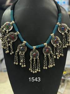 Recién llegado, conjunto colgante de Collar chapado en plata oxidada con pendientes para joyería de boda para mujer - Product Image 4