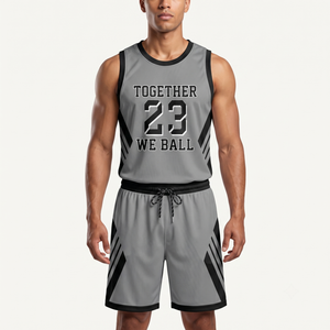 Ensemble de maillots de basket-ball personnalisés OEM pour hommes, uniforme en maille de polyester respirant, vêtements de sport d'équipe |   Impression par sublimation - Product Image 1