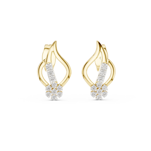 Juego de pendientes minimalistas con diamantes cultivados en laboratorio en oro blanco macizo de 18 quilates, para compromiso, boda, fiesta, regalo de San Valentín, uso diario para mujeres. - Product Image 6
