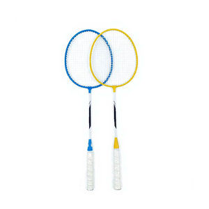 2 Pack <b>Badminton</b> Rackets Purple Green Strung Shuttlecock Racket PU Grip - Product Image 5