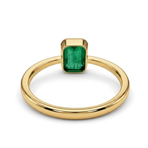 Anillo de Diamante Cultivado en Laboratorio con Corte Esmeralda en Oro Amarillo de 18K |   Anillo Solitario de 2.25 CT - Product Image 5