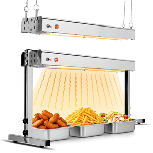 HT 24H Estándar Estadounidense 110V 750W Equipo de Calentamiento Eléctrico de Acero Inoxidable Plateado con Soporte de Cadena, Doble Modo (Calentador Colgante) - Product Image 1