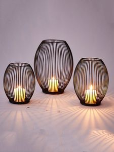 Modern Matte <b>Black</b> Taper Candle Holder Metal Nordic Dinner Table <b>Candlestick</b> Stand Minimalist Wedding Centerpiece - Product Image 3