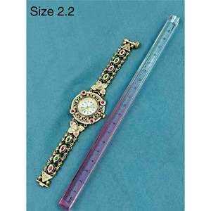 Indian Ethnic Artificial Jewellery-Sujata Premium Chorski Brass Watch - Product Image 4