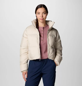 Chaqueta acolchada corta para mujer, diseño personalizado, color piedra oscura, con cremallera completa, transpirable, para invierno. - Product Image 3
