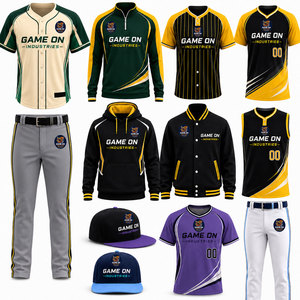 Conjuntos de Uniformes de Béisbol y Sóftbol Sublimados con Color Personalizado, Paquete Completo, Ropa Deportiva Transpirable de Secado Rápido, Diseño y Talla Personalizados - Product Image 1