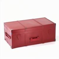 Kotak Penyimpanan Besi Persegi Desain Terbaru Warna Kuning Putih Lapisan Powder Coating Tahan Air Awet Dengan Kunci Tutup Gaya Eropa