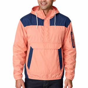 Chaqueta Cortavientos Coral Personalizada para Hombre, Sudadera con Capucha, Anorak, Venta al por Mayor, Marca Privada, Ropa Urbana, Fabricante de Ropa para Exteriores - Product Image 1