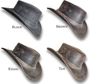 Sombrero de Vaquero Unisex de Cuero con Ala Moldeable y Ojales de Latón para Uso en Exteriores, Estilo Casual para Adultos, Apto para las Cuatro Estaciones, Modelo 2026 - Product Image 6
