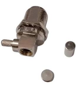 Custom N Female RF Connector 50 Ohm Solder Type BH RA LMR 200 Feedthrough <b>Adapter</b> for Cable Assembly - Product Image 2