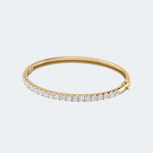 3.21CTW Round Prong <b>Set</b> Diamond <b>Bangle</b> Bracelet - Product Image 1