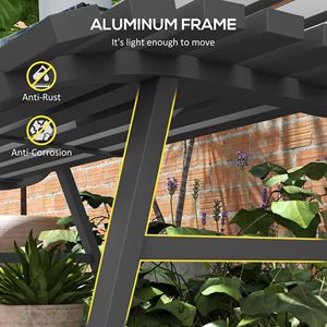 Panca esterna leggera in alluminio grigio con sedile a doghe per Patio moderno o aree del parco - Product Image 5