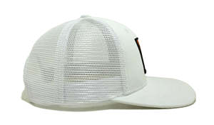Gorras deportivas blancas sólidas COMMON Mid America Testing con logo bordado personalizado, gorras trucker de 6 paneles, gorras de golf OEM Vietnam, unisex - Product Image 4