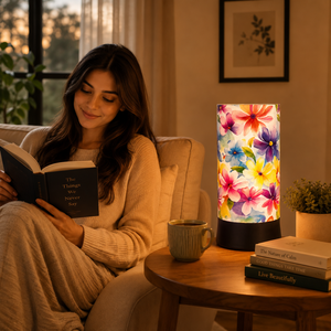 Colorful Floral Table Lamp Decorative LED Bedside <b>Night</b> <b>Light</b> Modern Accent Lamp for Bedroom Living Room Office Home Decor Gift - Product Image 4