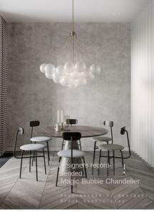 Nordic Modern Oval Glass Pendant Light LED Restaurant Chandelier with Adjustable Height - Product Image 3