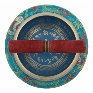 Cuenco tibetano con acabado antiguo para meditación - Cuenco de sonido de metal martillado a mano para sanación Reiki - Product Image 3