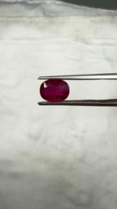 Rubis naturel birman de 2,73 carats, taille ovale, pierre précieuse non montée, certifié GRS, rubis rouge de qualité supérieure provenant des mines de Birmanie, Jai Narayan Gems - Product Image 3