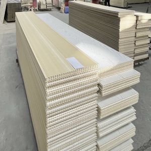 Paneles de pared compuestos de Wpc integrados de fibra de madera de bambú interior de alta calidad personalizados Placa de hebilla autoinstalada - Product Image 1