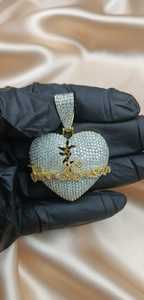 จี้รูปหัวใจประดับเพชรโมอิสซาไนต์ เงินแท้ 925 ชุบทอง ดีไซน์หรูหรา สำหรับผู้หญิง เป็นของขวัญ - Product Image 3