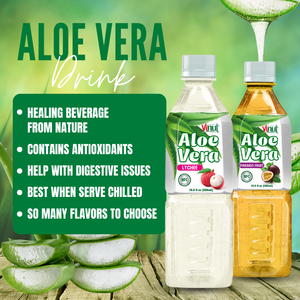Aloe Vera Bebida Lychee Superventas Refrescante Jugo de Aloe & Lychee (500ml) OEM y etiqueta privada - Product Image 4